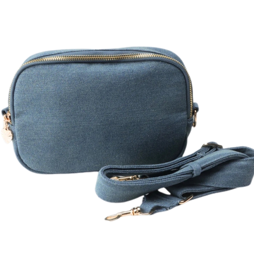 X Marissa Leigh 626  Light Blue Denim Crossbody Chest Fanny Pack HandBag